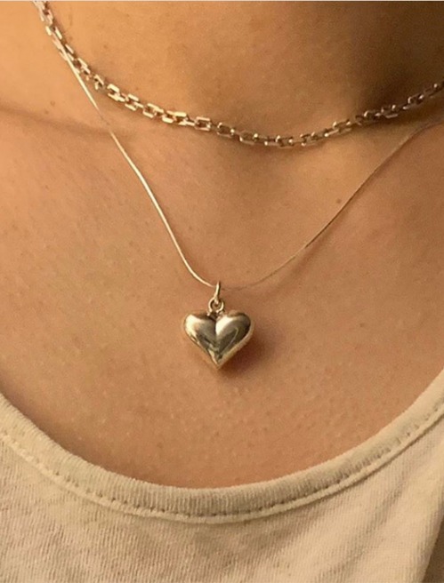 통통 하트 목걸이 chubby heart necklace