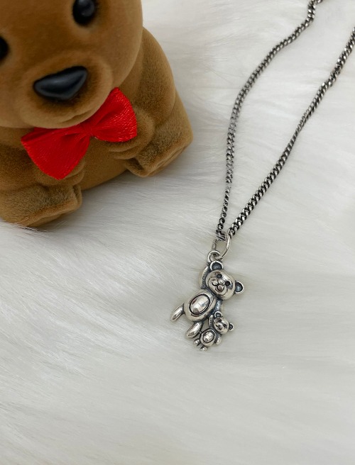 테디 베어 목걸이 teddy bear necklace