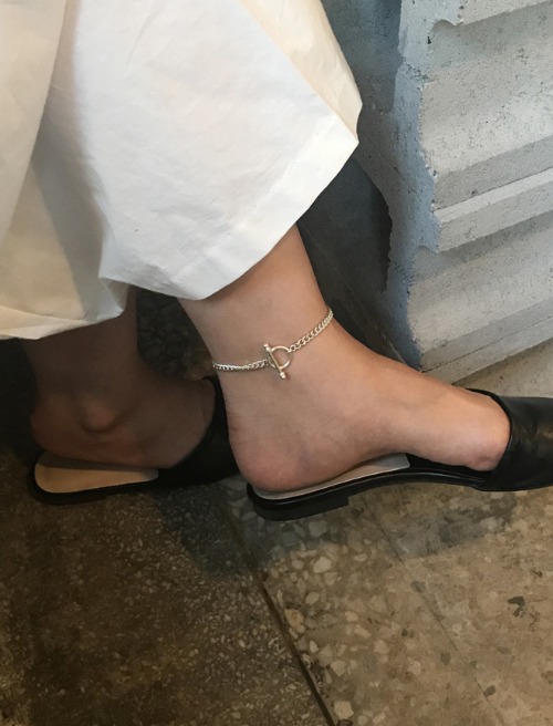토글 체인 발찌 toggle chain anklet