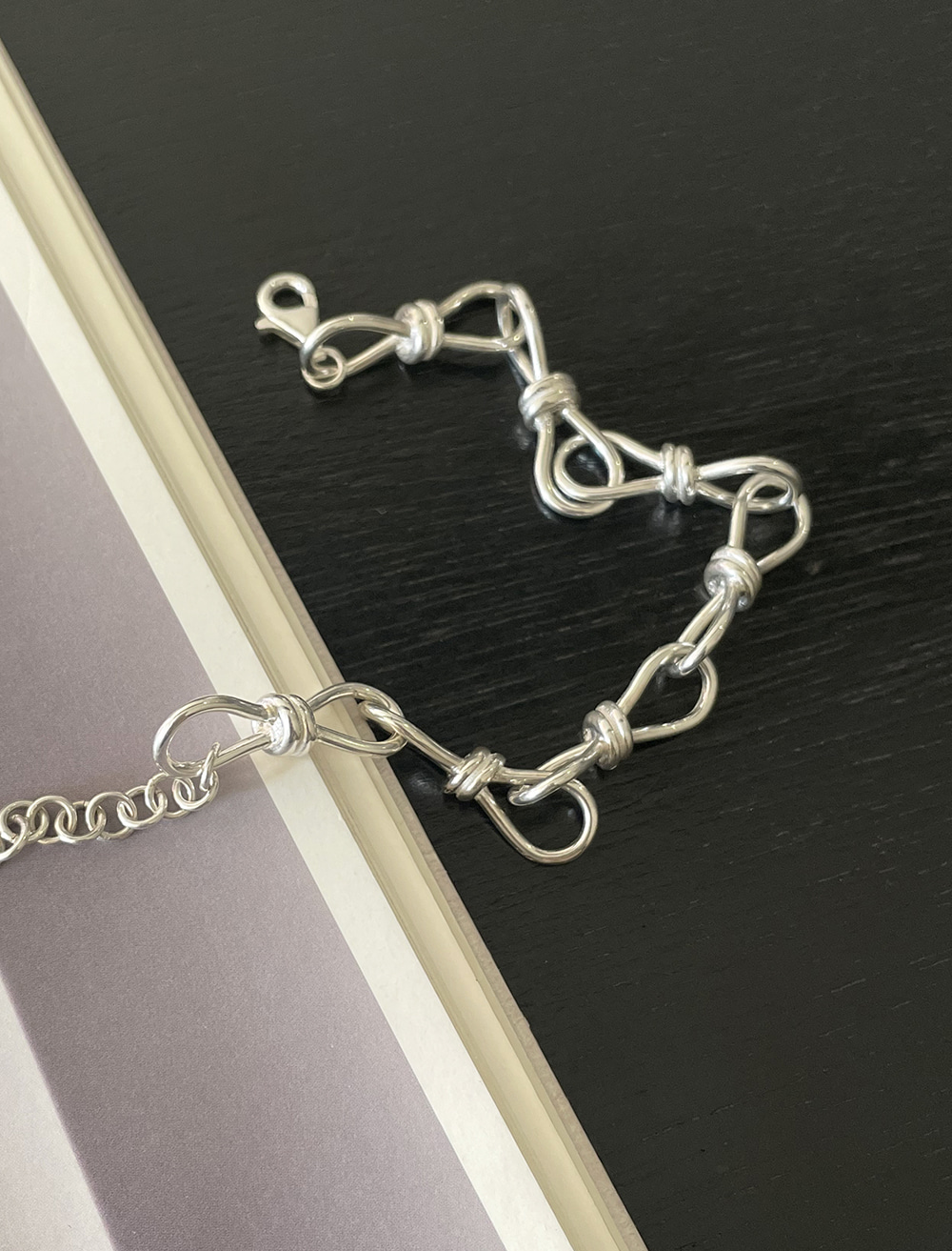 보타이 체인 팔찌 bow tie chain bracelet