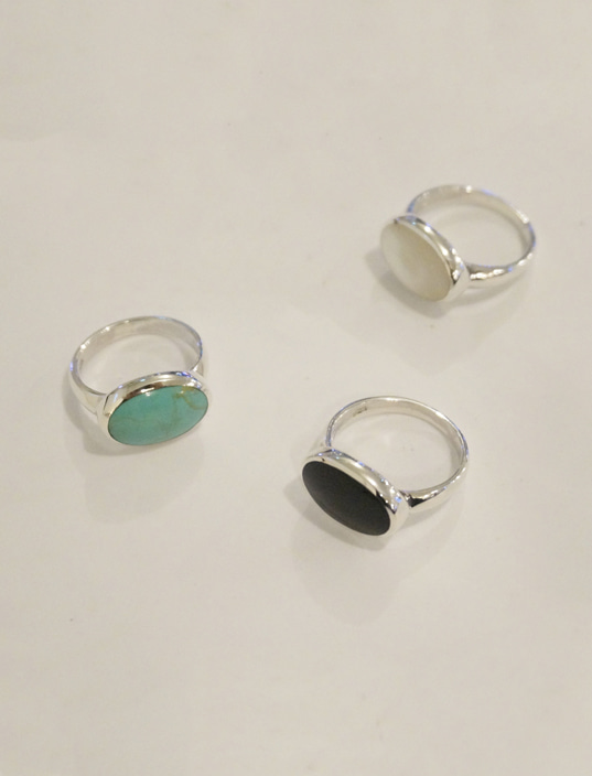 타원 원석 반지 oval gemstone ring 3 types