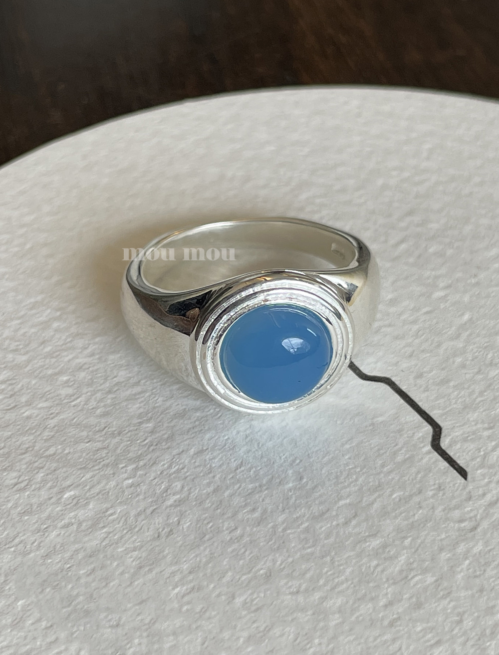 블루 칼세도니아 반지 blue calcedonia ring