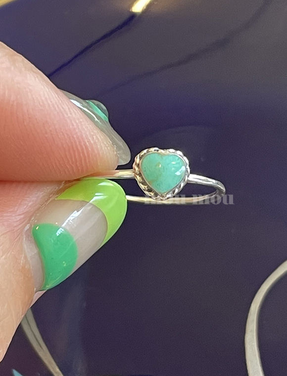 터키석 하트 반지 turquoise heart ring