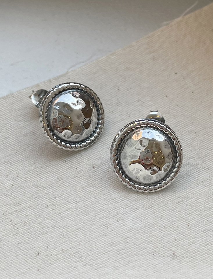 빈티지 버튼 귀걸이 vintage button earring