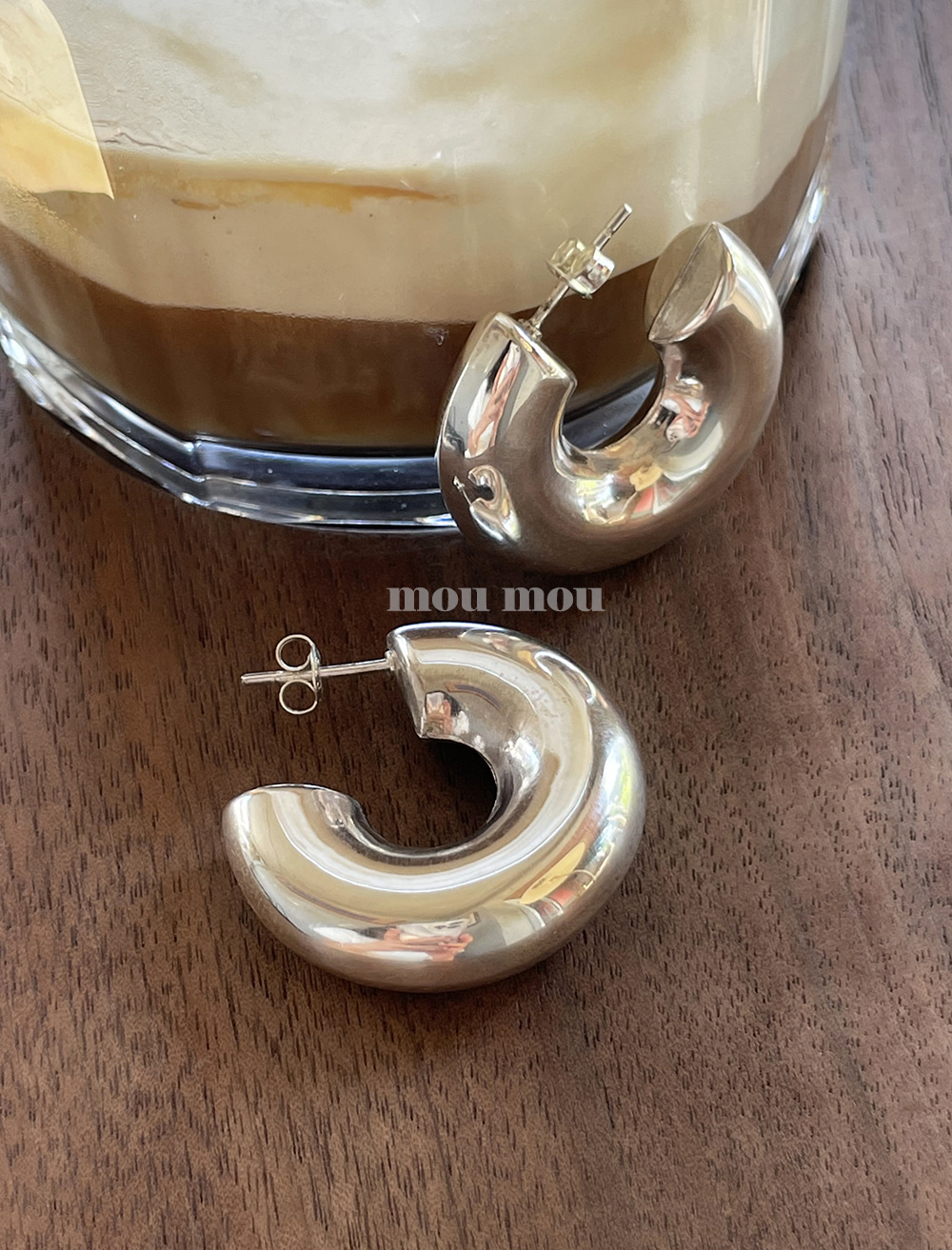 9 mm 오픈 링 귀걸이 open hoop earring