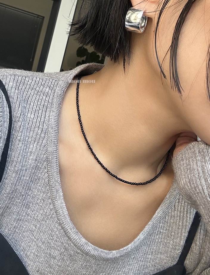 데일리 블랙 목걸이 daily black necklace