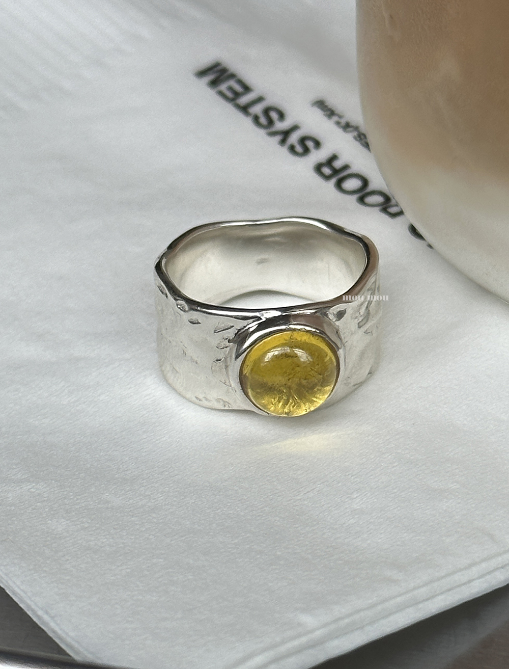 내추럴 시트린 쿼츠 링 natural citrine quartz ring