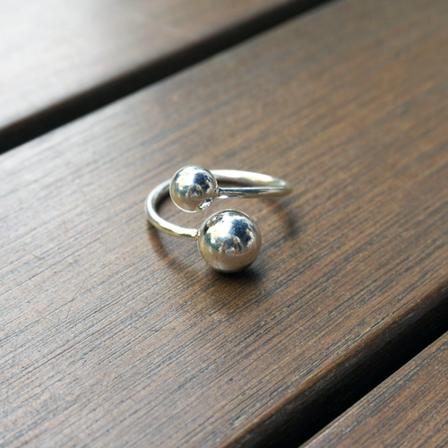 sold out / BOLD balls cuff silver ring