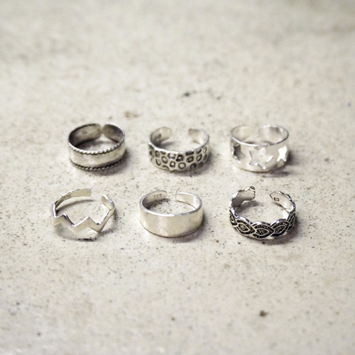실버 너클링 마디반지 토우링 silver knuckle rings - 6 types -