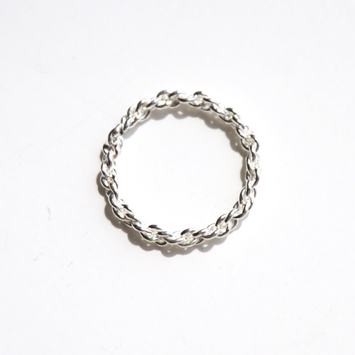 silver _ twisted chain ring