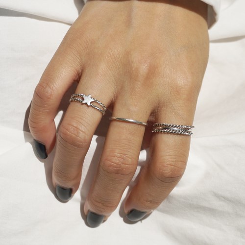 silver _ STAR knuckle ring 
