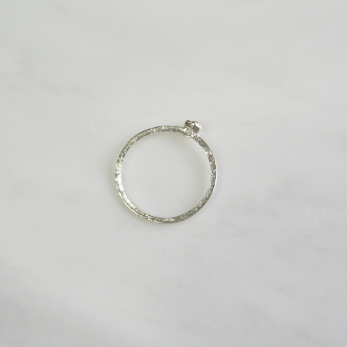 silver _ rough cubic ring 