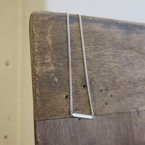 silver _ plate necklace ( small )