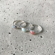 오벌 젬스톤 반지 oval gemstone ring - small