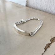 커브드 바 체인 팔찌 curved bar chain bracelet