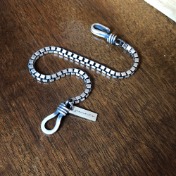 후크 3 mm 박스체인 팔찌 hook 3 mm box chain bracelet