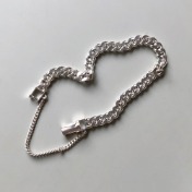 화이트 체인 팔찌 5돈 white chain bracelet