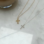버블 십자가 목걸이 bubble cross necklace