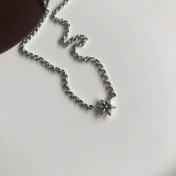 크롬 별 초커 목걸이 chrome star choker necklace