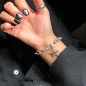 별 믹스 체인 팔찌 star mixed link chain bracelet