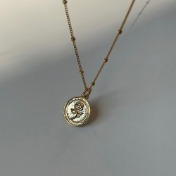 로즈 코인 목걸이 rose coin necklace