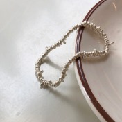 빈티지 실버 플레이크 밴드 팔찌 vintage silver flake band bracelet
