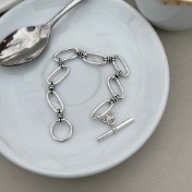 스트랩 체인 토글 팔찌 strap chain toggle bracelet