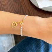 라인 하트 팔찌 line heart bracelet