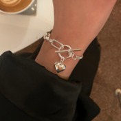 체인 믹스 하트 토글 팔찌  chain mixed heart toggle bracelet