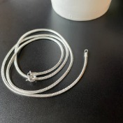 2 mm 라운드 뱀줄 목걸이 round snake chain necklace