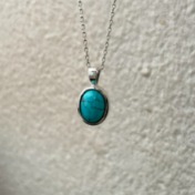 오벌 터키석 목걸이 oval turquoise necklace