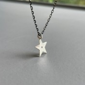 블랙 체인 별 목걸이 balck chain star necklace