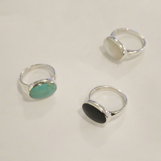 타원 원석 반지 oval gemstone ring 3 types