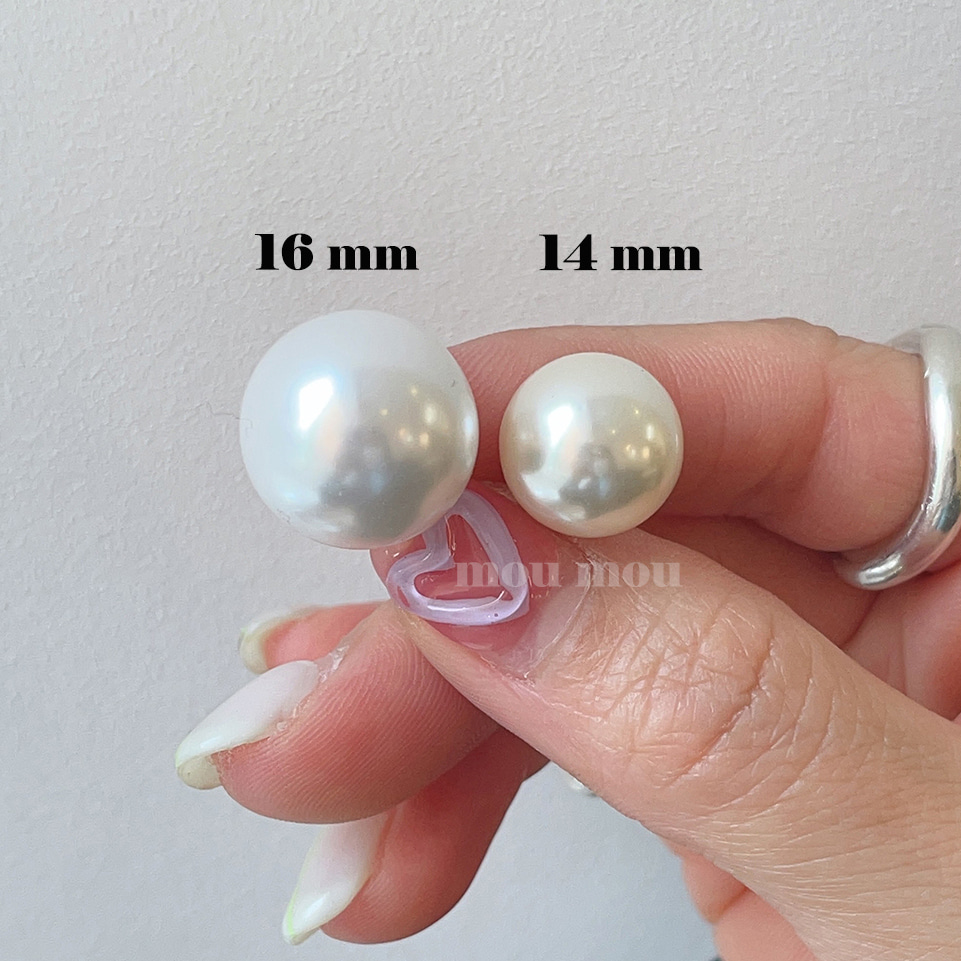 16 mm 왕 진주 귀걸이 16 mm big pearl earring