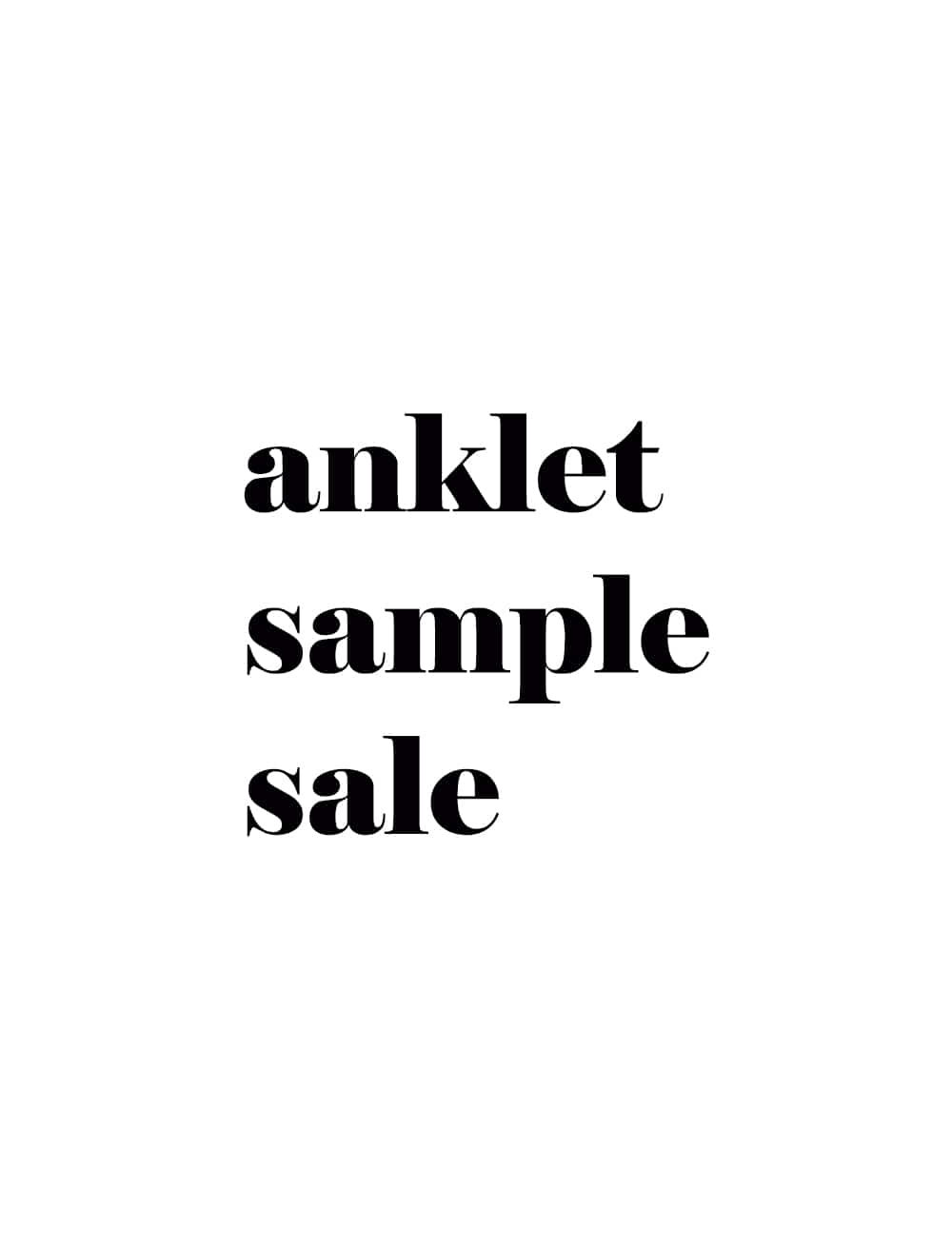 발찌 샘플 세일 anklet sample sale