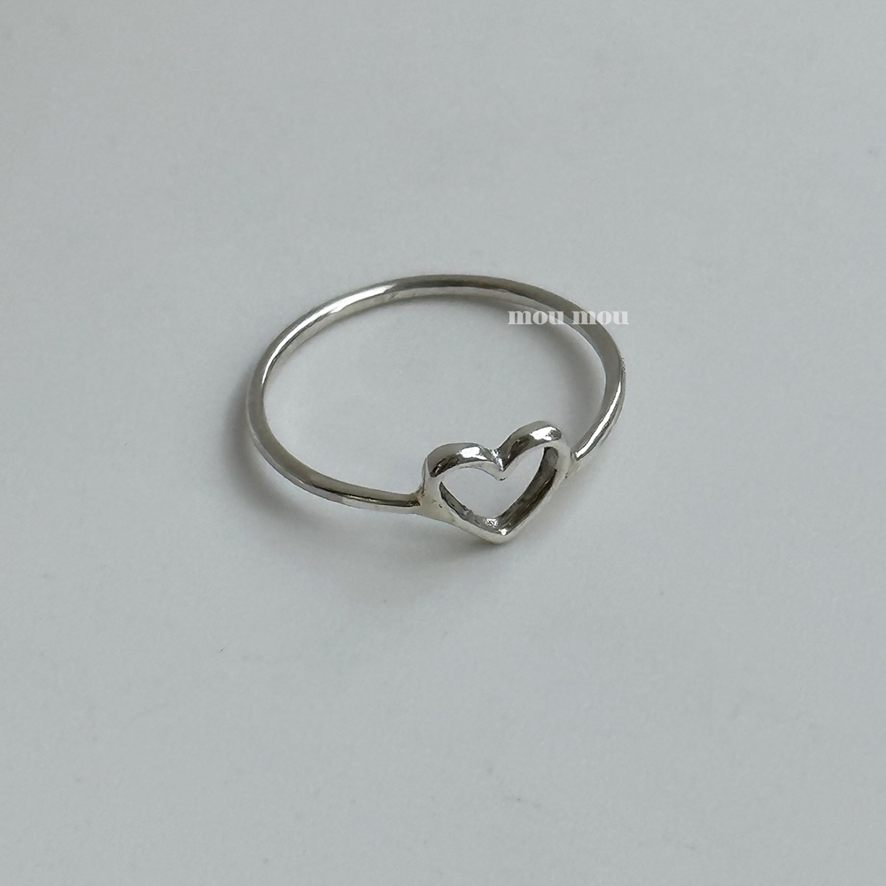 하트 테두리 반지 heart shaped ring