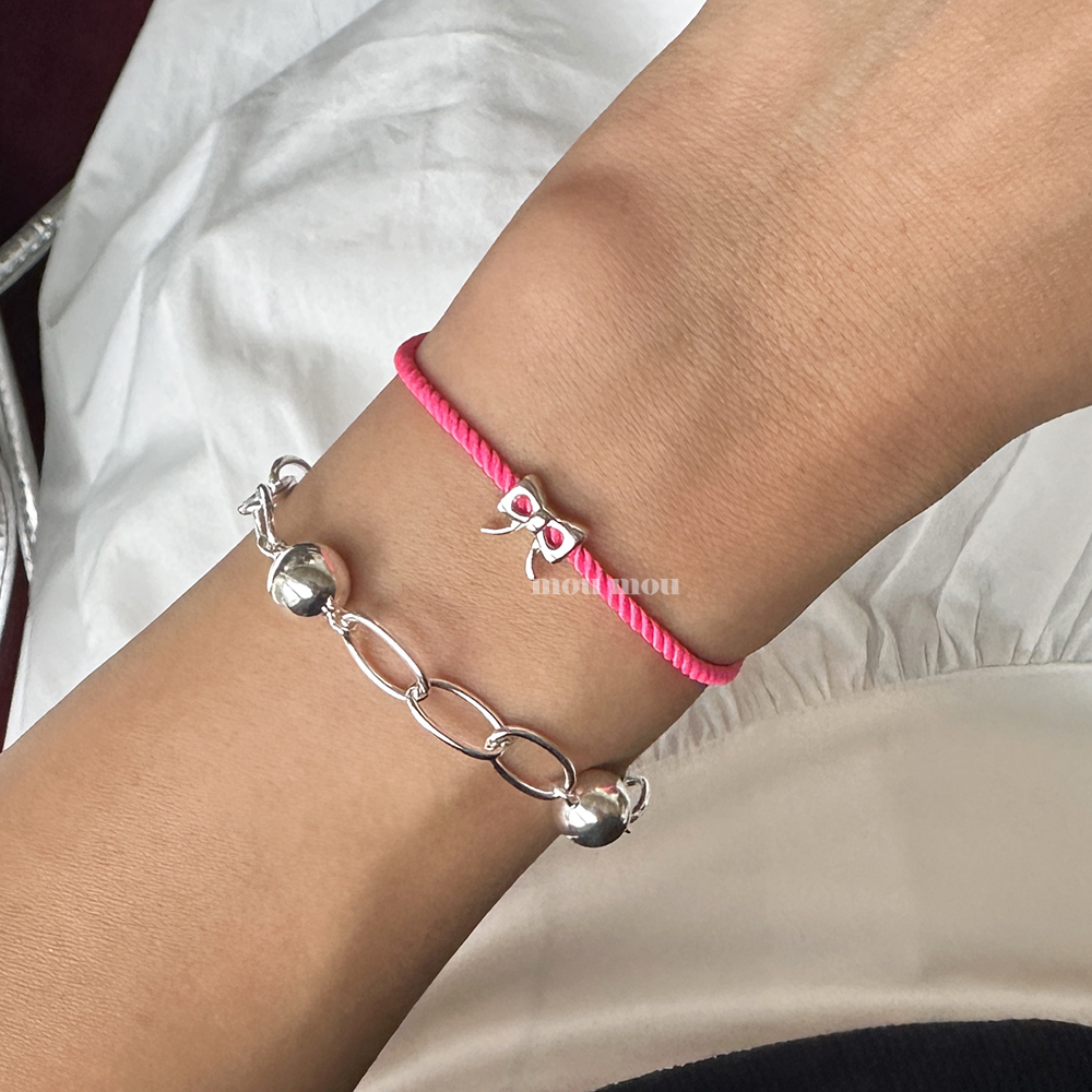 리본 로프 끈 팔찌 ribbon rope bracelet