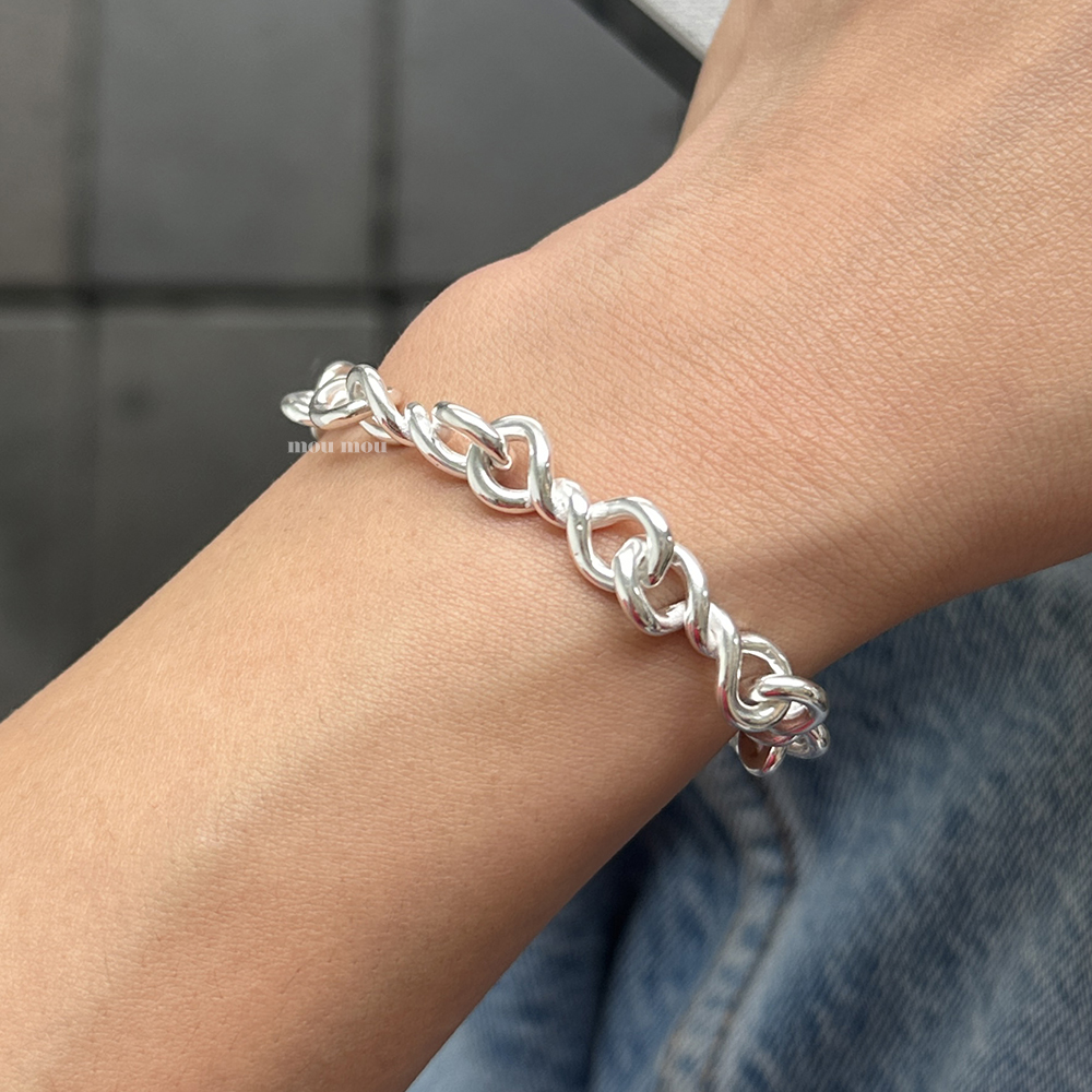 꼬임 매듭 체인 팔찌 twisted knots chain bracelet