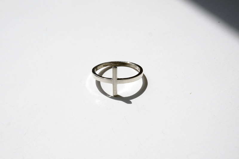 silver _ cross ring 