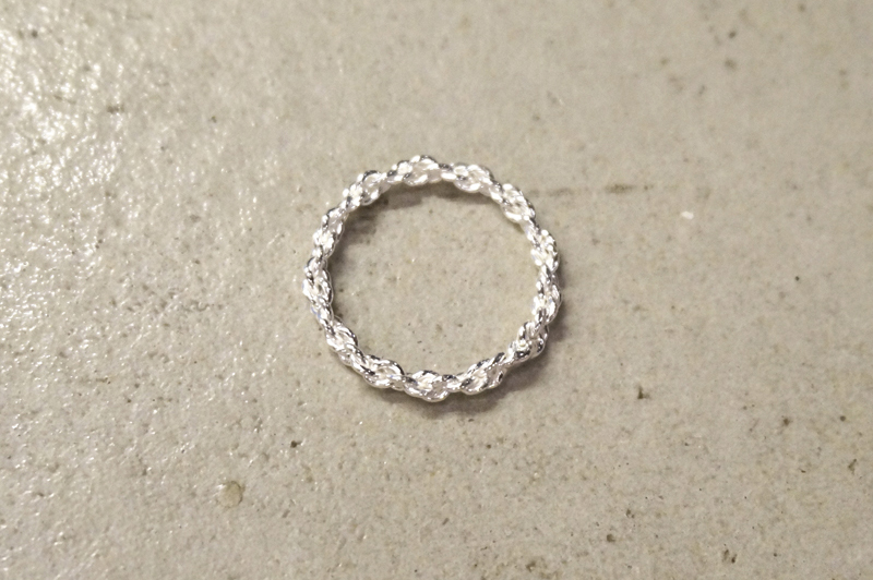 silver _ twisted chain ring