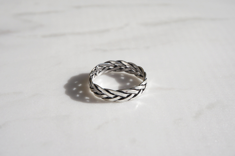 silver _ Braided Silver ring 3