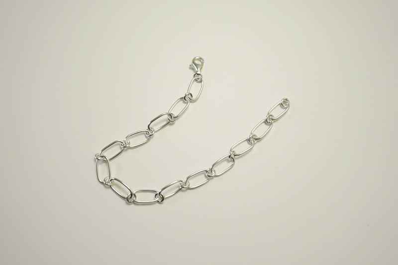 silver _ OVAL chain bracelet 