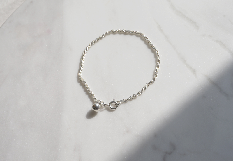 꼬임 체인 팔찌 braided chain bracelet