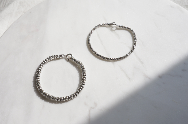 silver _ dot chain bracelet / 2 types