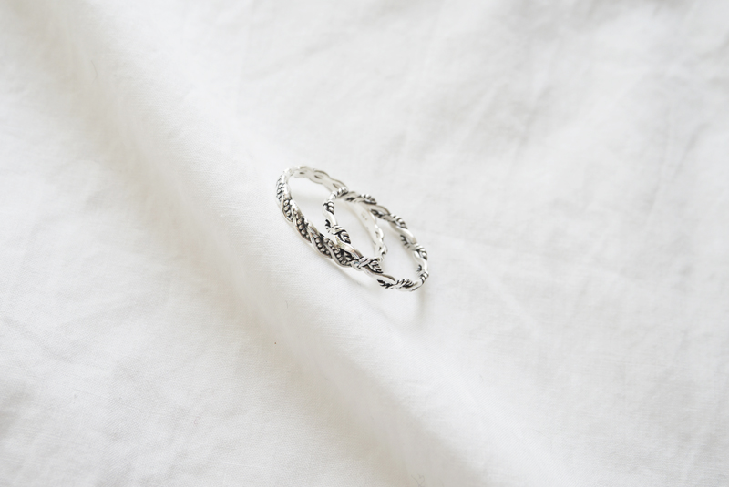 silver _ twisted rope ring